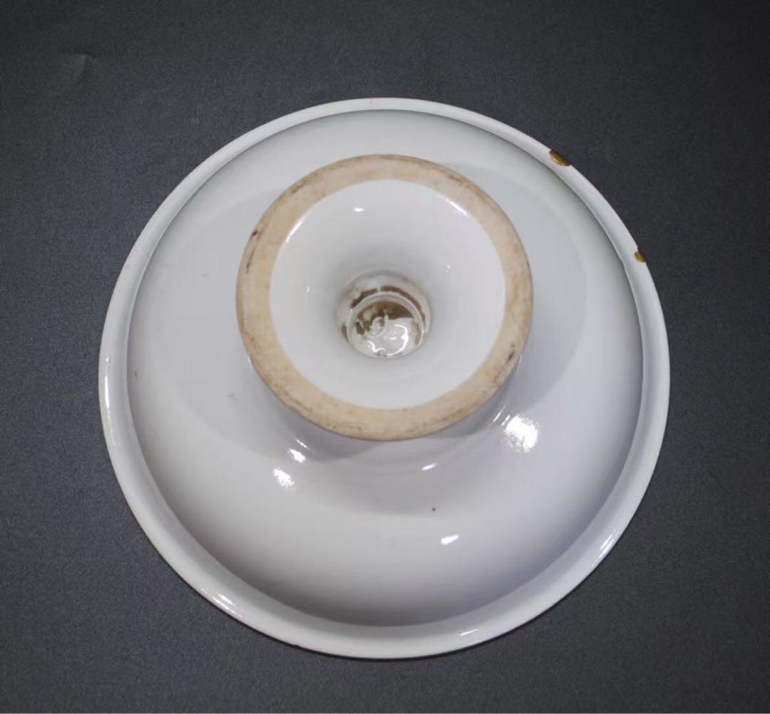 中国 白磁 献上脚付皿 足付鉢 旧家蔵出