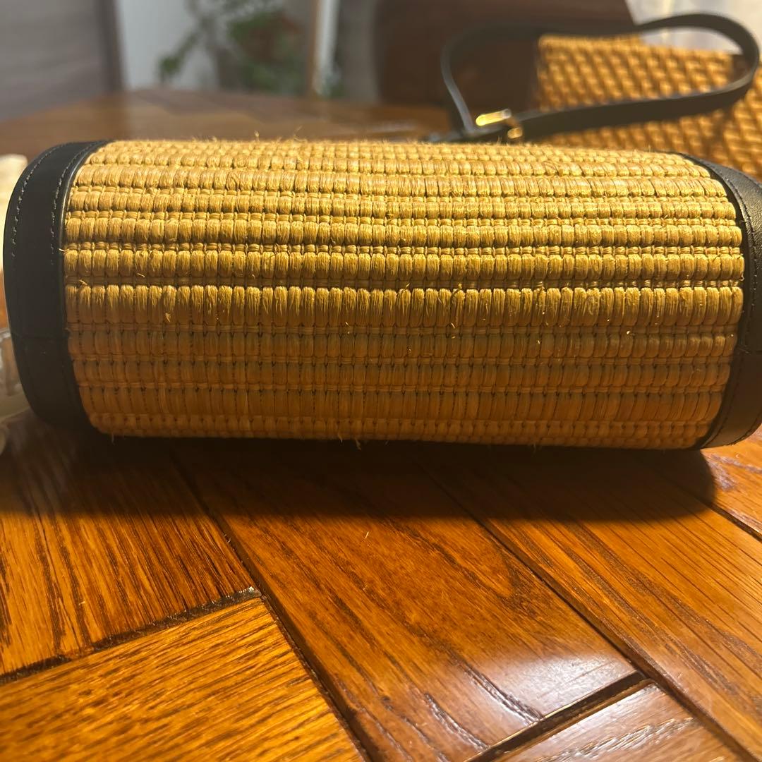 バッグ A.P.C mini Demi-Lune raffia crossbodybag