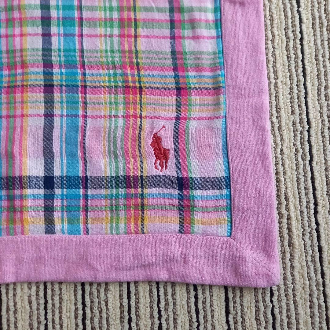 ラルフローレン チェック柄ハーフタオルケット 2枚セット　約140×95センチ