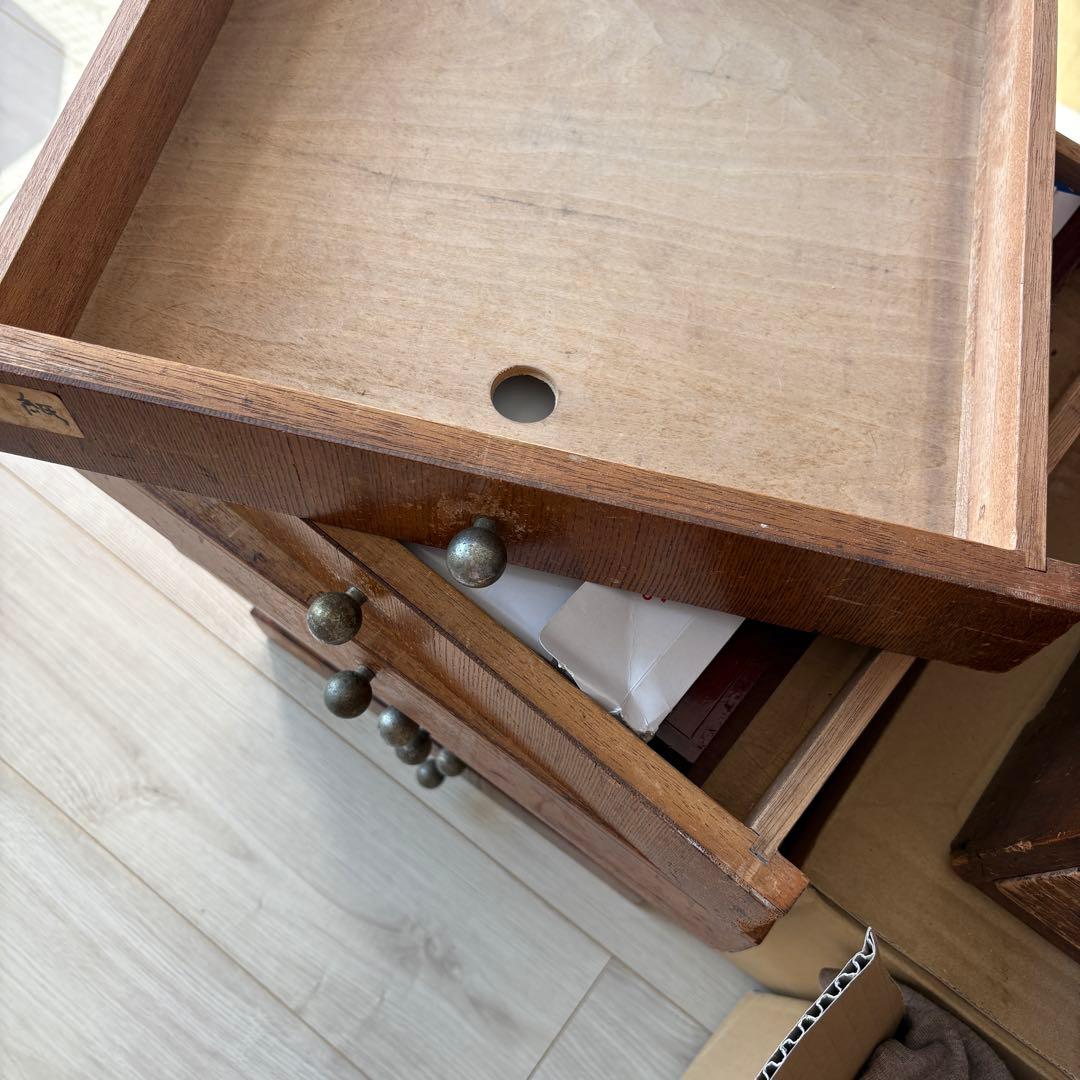 昭和レトロ 木製 小引き出し 収納棚 古家具 アンティーク 作業台