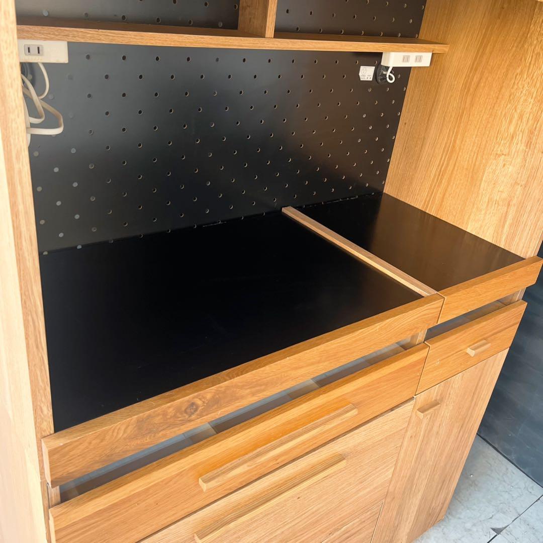 取付無料！東馬 大川家具 OCTA105 北欧風天然木ナチュラルキッチンボード✨