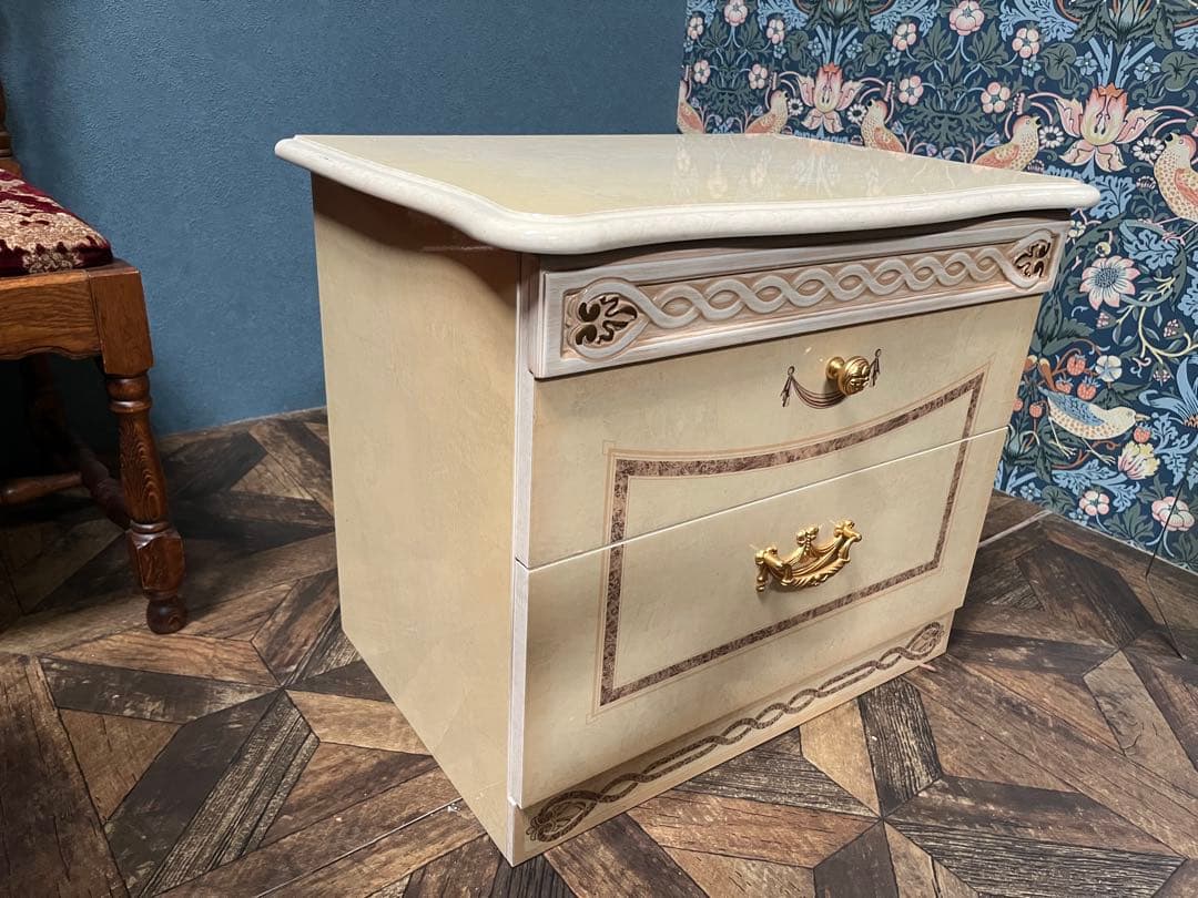 サルタレッリ 2段チェスト インテリア 白家具 姫系 インテリア ロココ調 箪笥