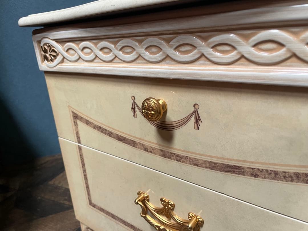 サルタレッリ 2段チェスト インテリア 白家具 姫系 インテリア ロココ調 箪笥