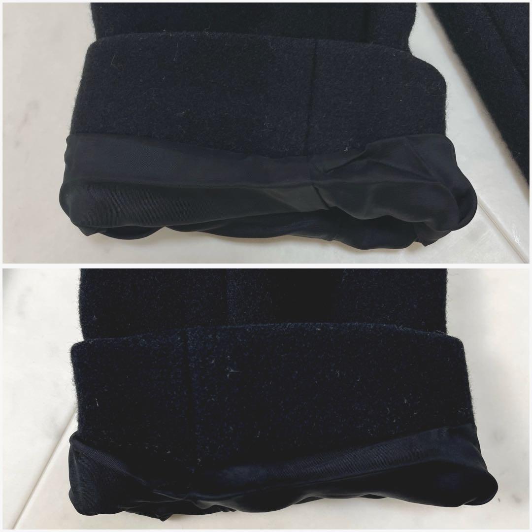 【美品】マッキントッシュロンドン ソフトウールモッサフーデットコート M 黒