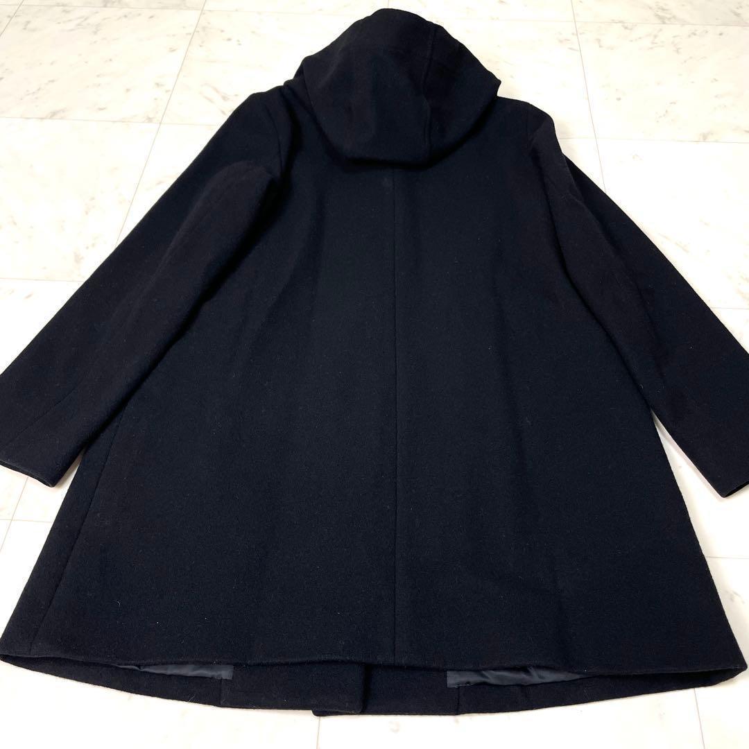【美品】マッキントッシュロンドン ソフトウールモッサフーデットコート M 黒