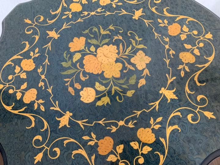 イタリア製 象嵌 コーヒーテーブル サイドテーブル アンティーク