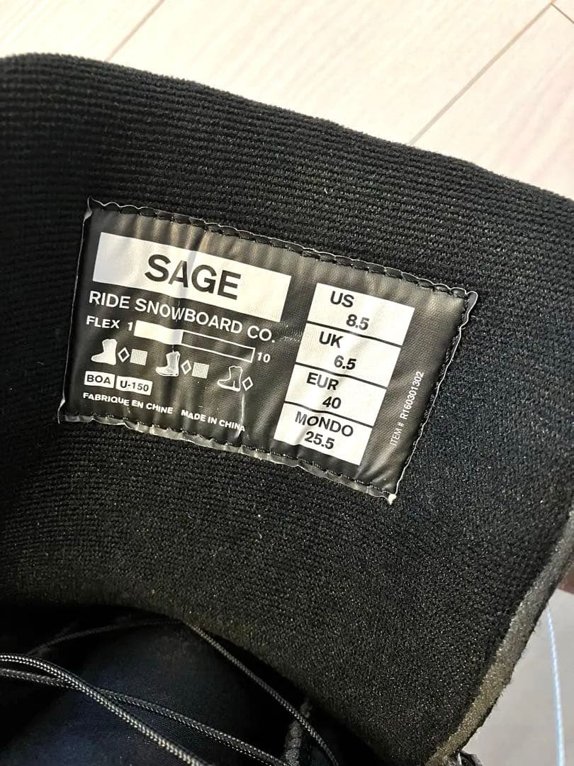 RIDE X SAGE 25.5cmスノーボード　ワイヤーソフトブーツ ライド