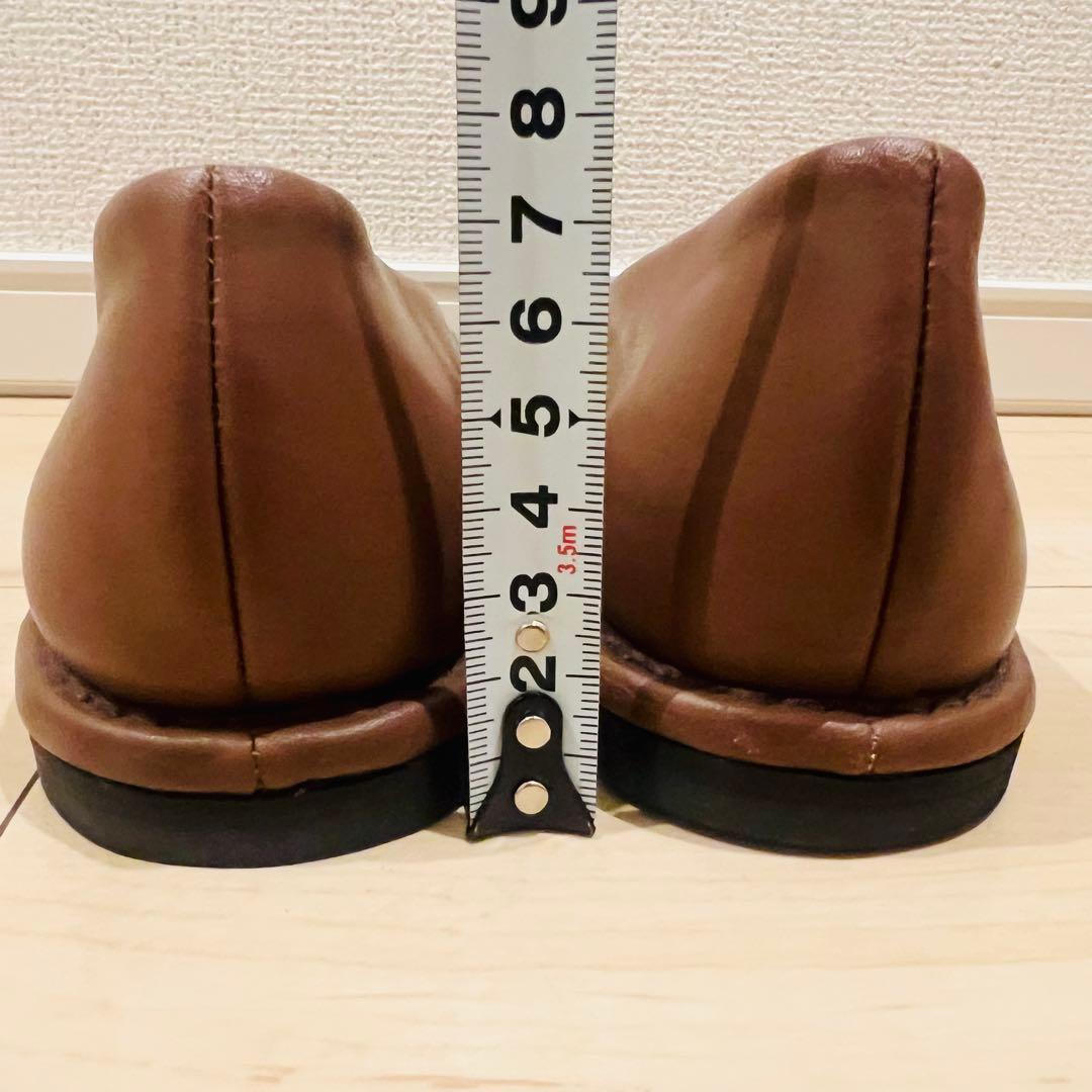 【未使用に近い】ペリーコサニー パンプス レザー フラット ブラウン サイズ37