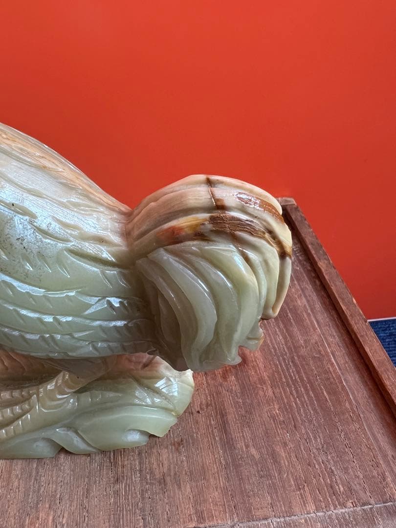 1495  特上彫 酉　鶏　置物 彫刻工芸品