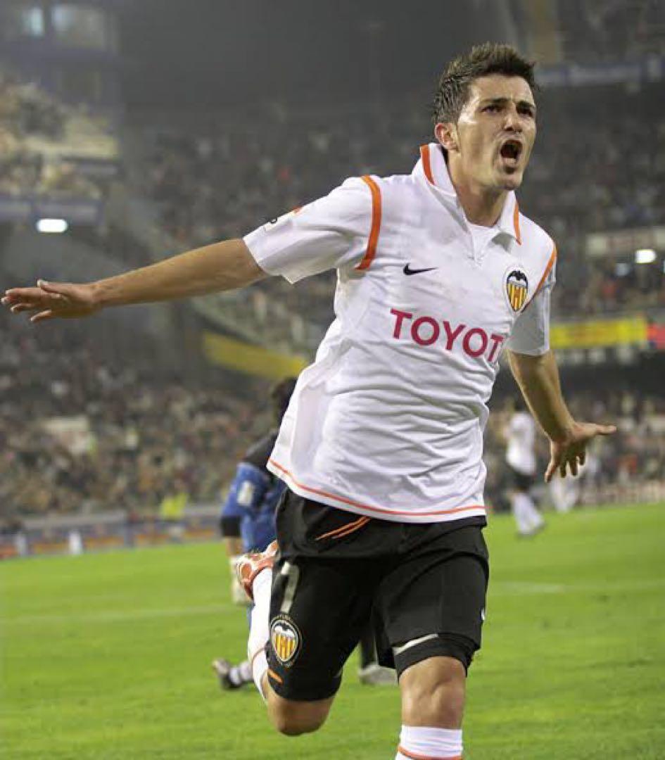 バレンシア 07/08 ビジャ #7　ユニフォーム　バルセロナ