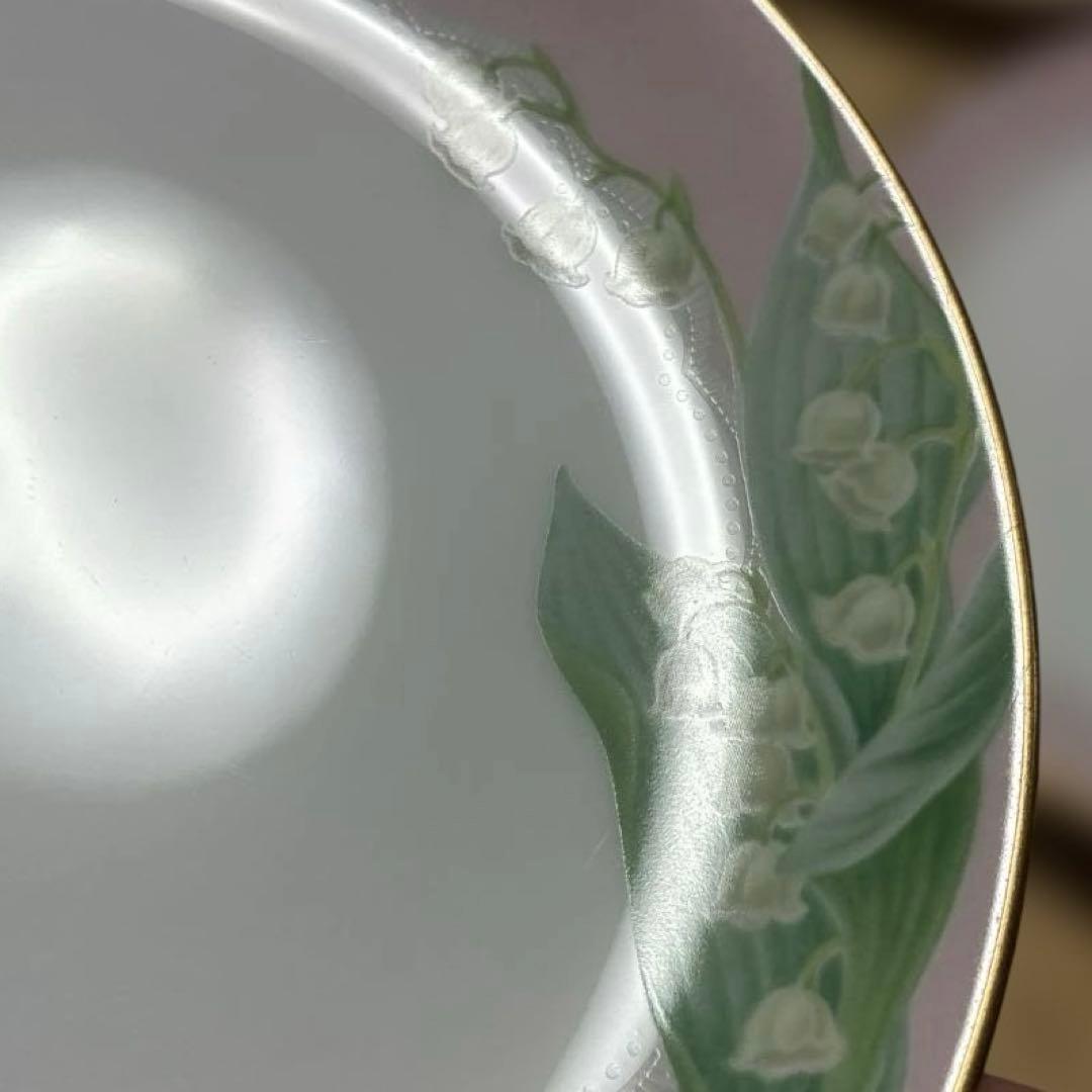 大倉陶園　白磁　鈴蘭　プレート　4枚