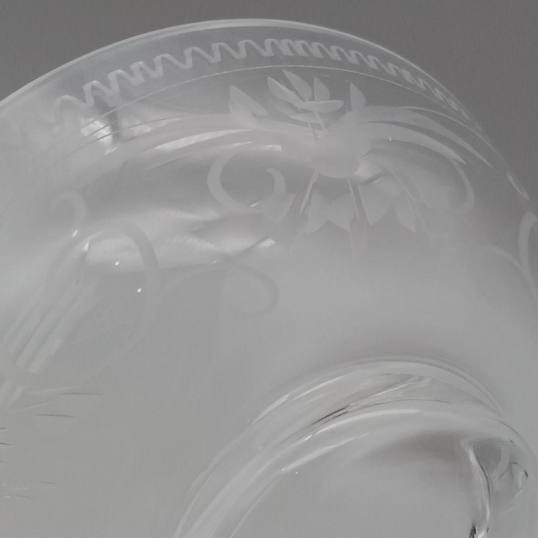 ドイツ テレジアンタール 12cm ボウル 4点セット ガラス 鳥 花