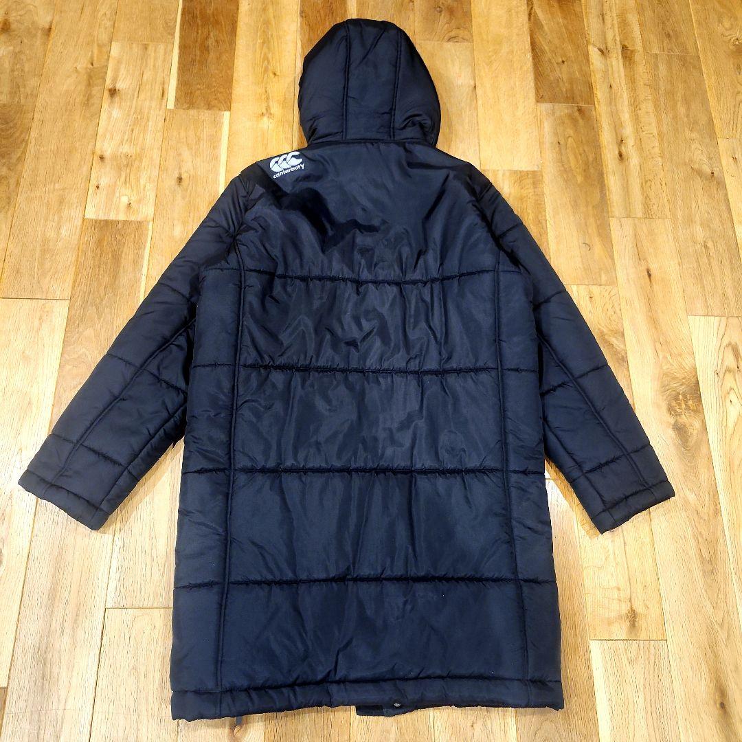 『カンタベリー』ベンチコート ラグビー ダブルジップ フード M ブラック