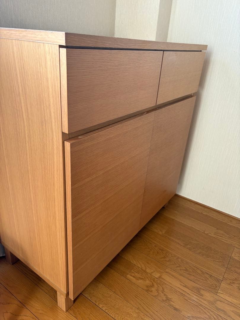 無印良品　木製キャビネット　オーク材突板