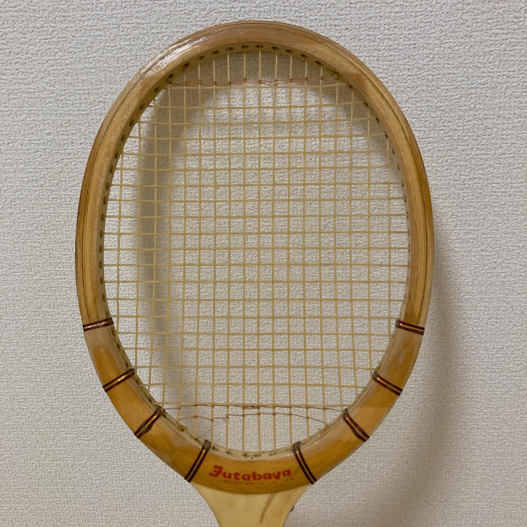 Futabaya 木製テニスラケット 2本＋木製プレス ヴィンテージ グリップ4