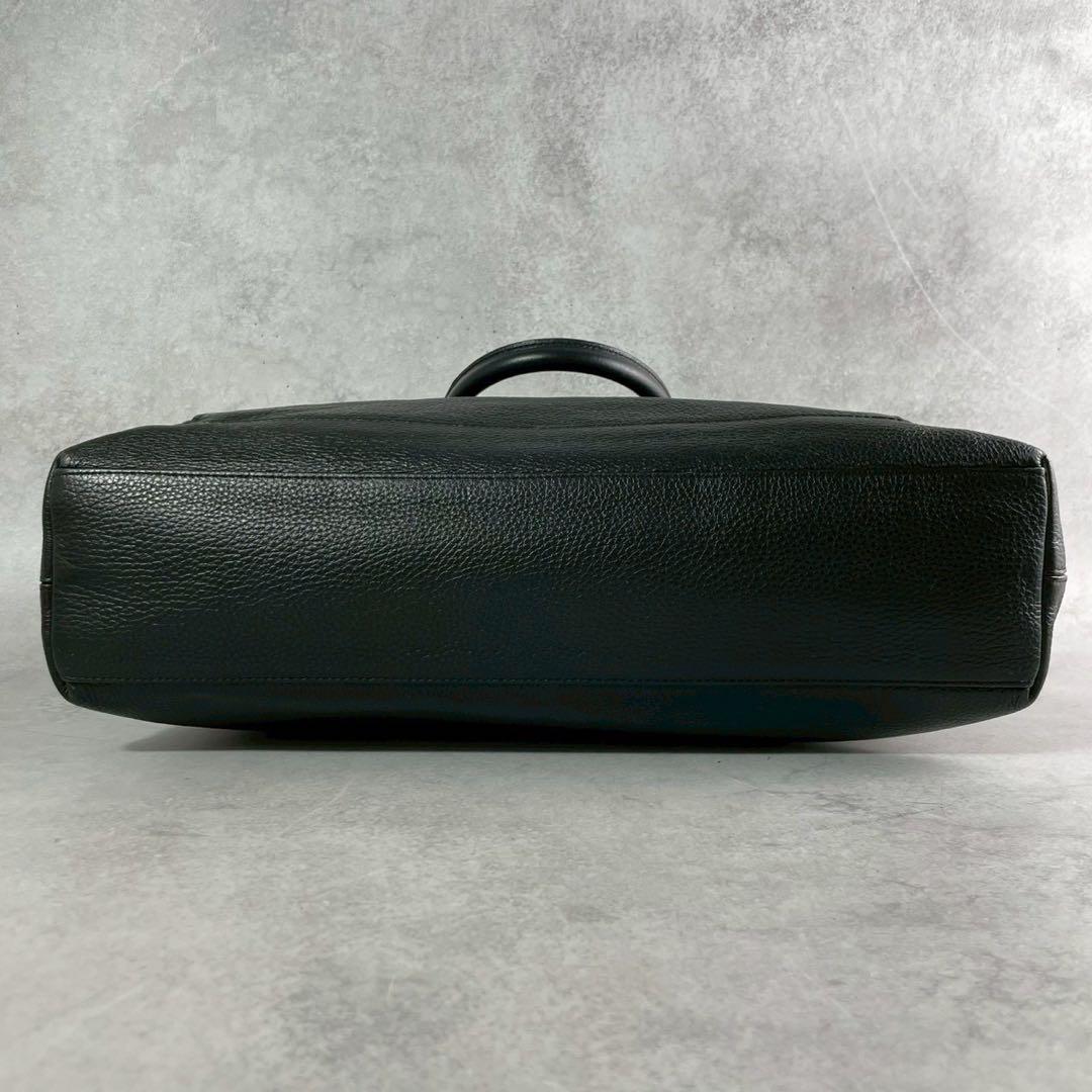 COACH 2WAY ブラック　黒いレザー ビジネスバッグ