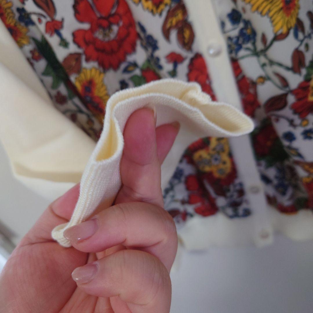 最終価格　　美品　レリアン　プラス　17号　カーディガン　花柄