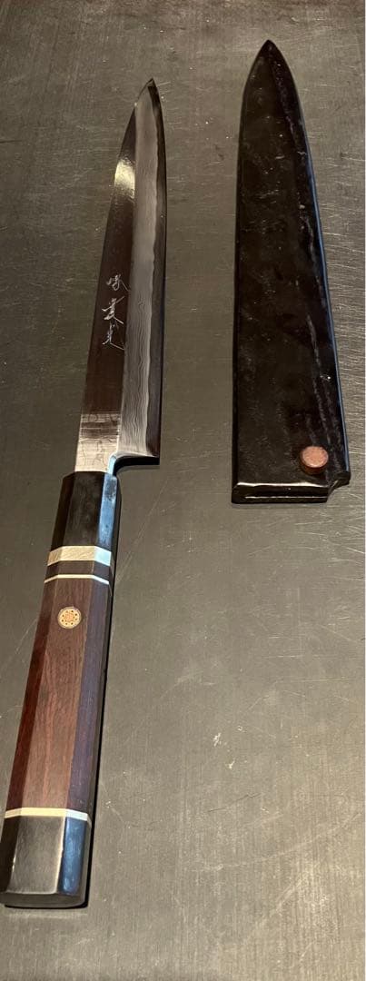 堺　實光刃物　柳刃包丁 青一鋼　ダマスカス　尺