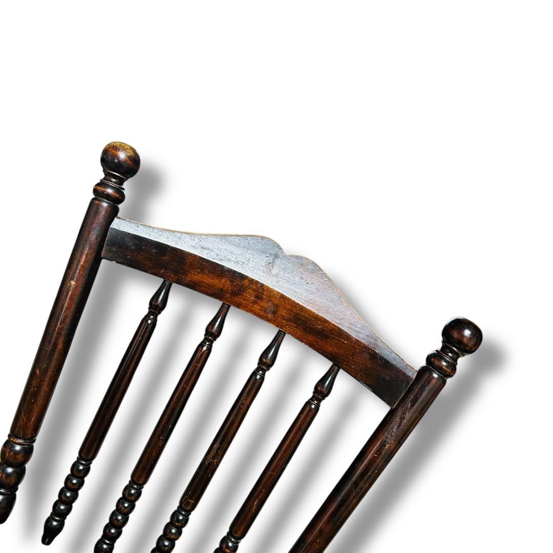 【2脚セット】①② 北海道民芸家具 樺桜材 ウィンザー スピンドル チェア 椅子