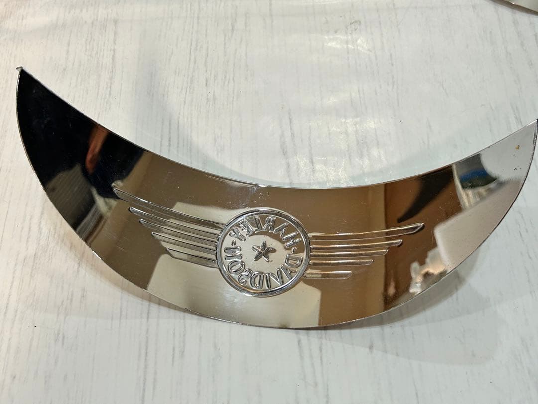 ハーレーダビッドソン ヘッドライトバイザー メッキ ピヨピヨバイザー