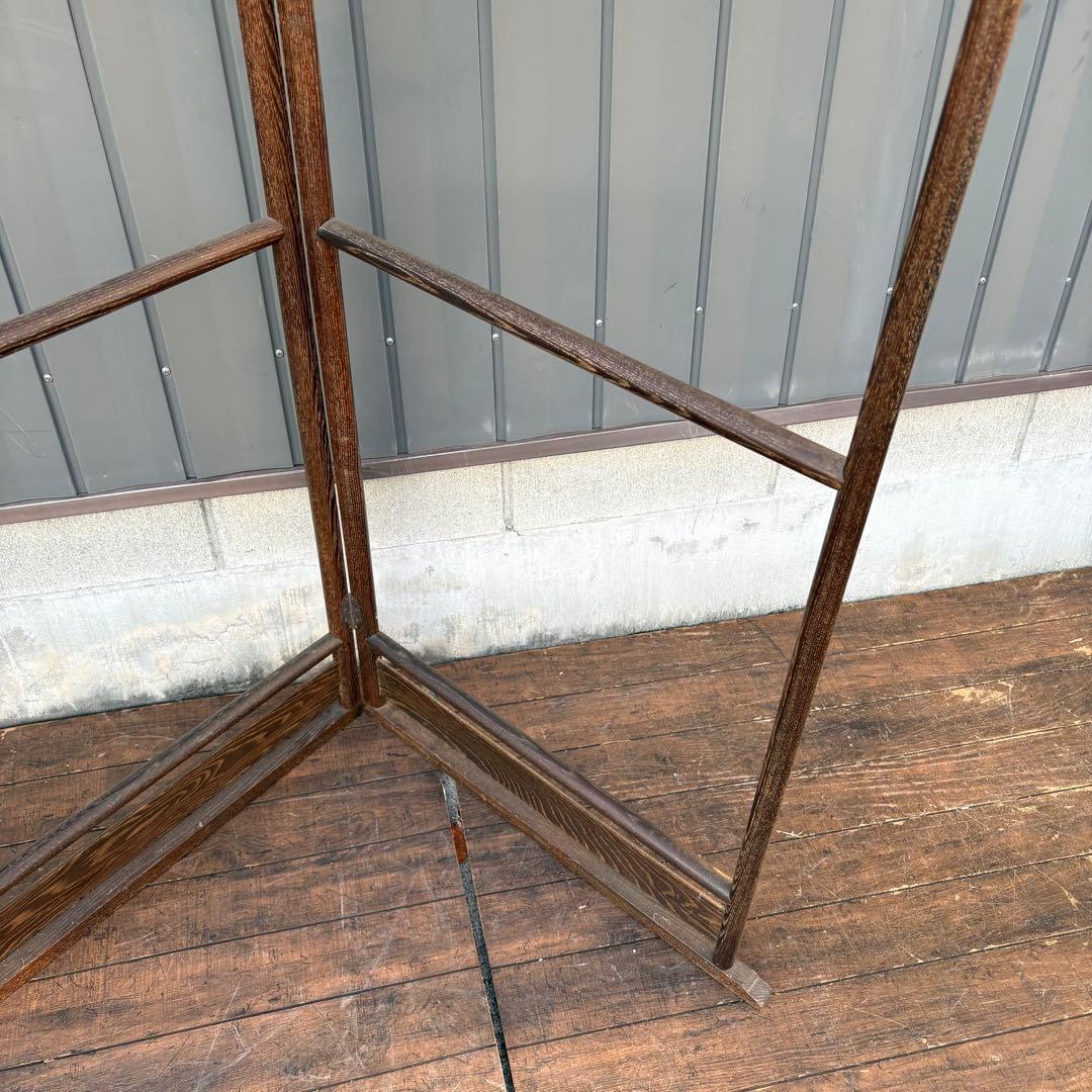 昭和レトロ 和風 古民具 漆塗り 衣桁 衣紋掛け 古道具 和家具 コゲ茶 着物