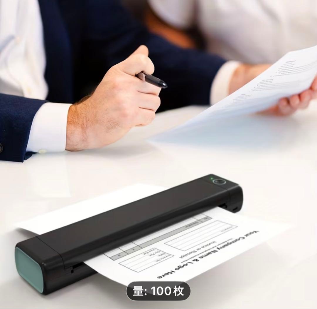 PMO M08F A4ポータブルワイヤレスプリンター純正用紙100枚付