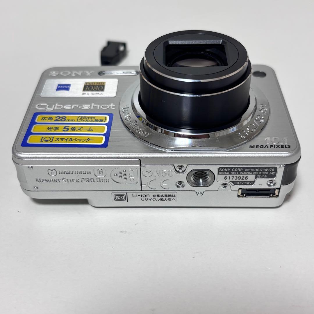 SONY Cyber-shot DSC-W170 デジカメ　コンデジ シルバー