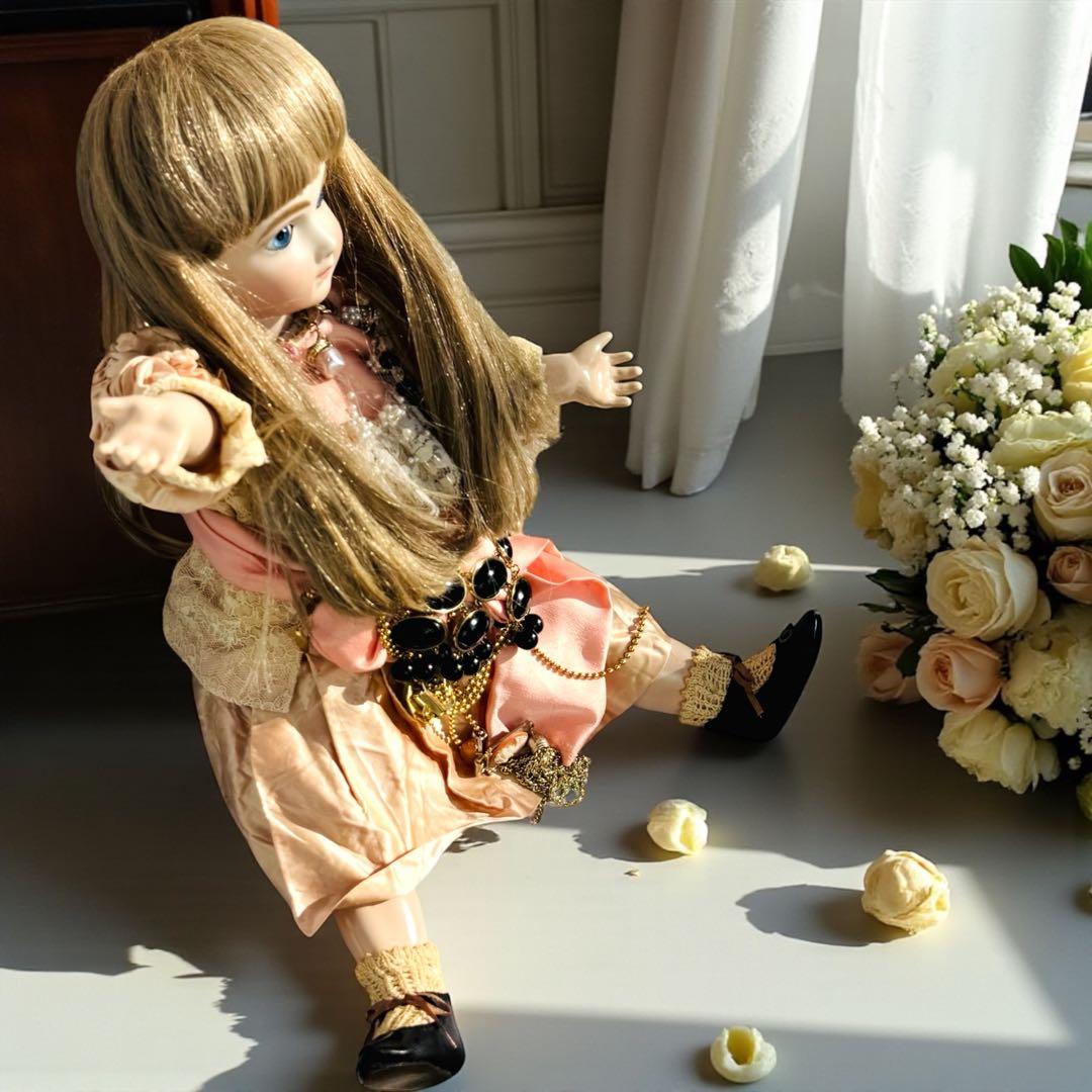 ユミカ ビスクドール アーテー 作家様 ピンクドレス リボン カメオ