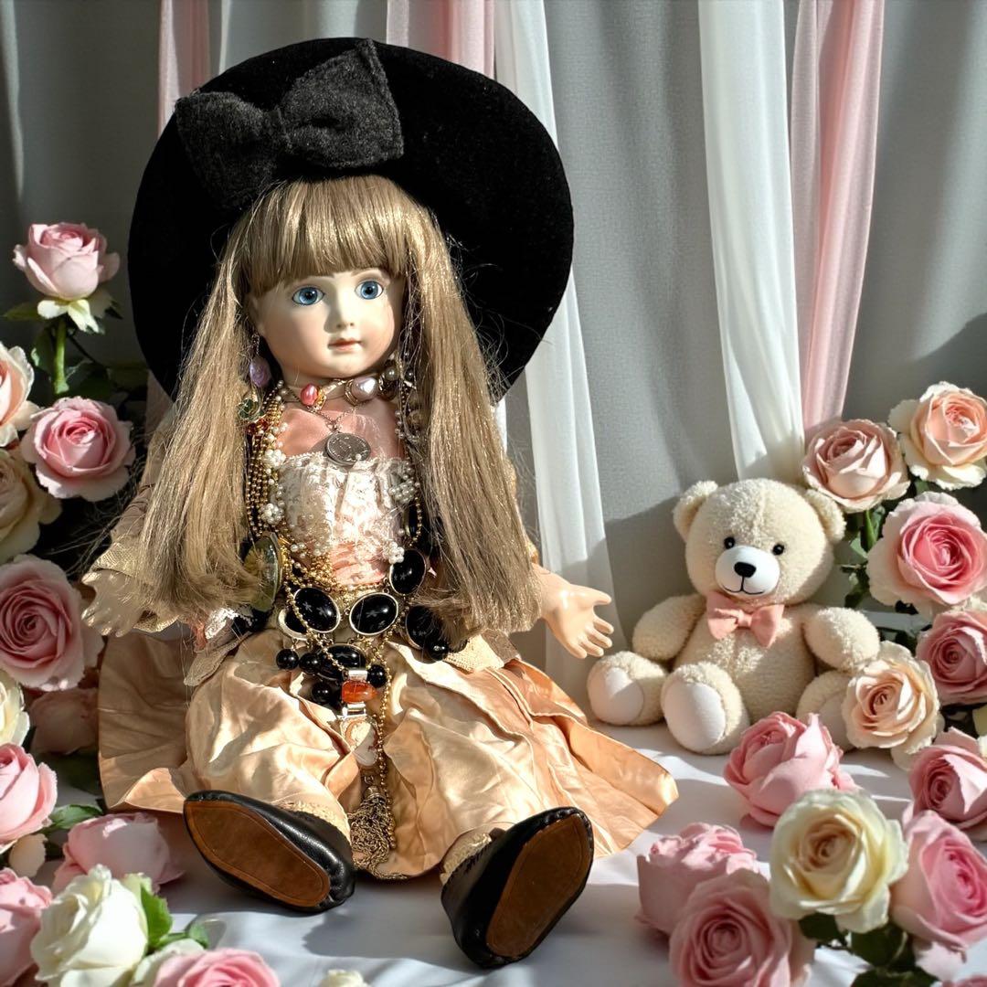 ユミカ ビスクドール アーテー 作家様 ピンクドレス リボン カメオ