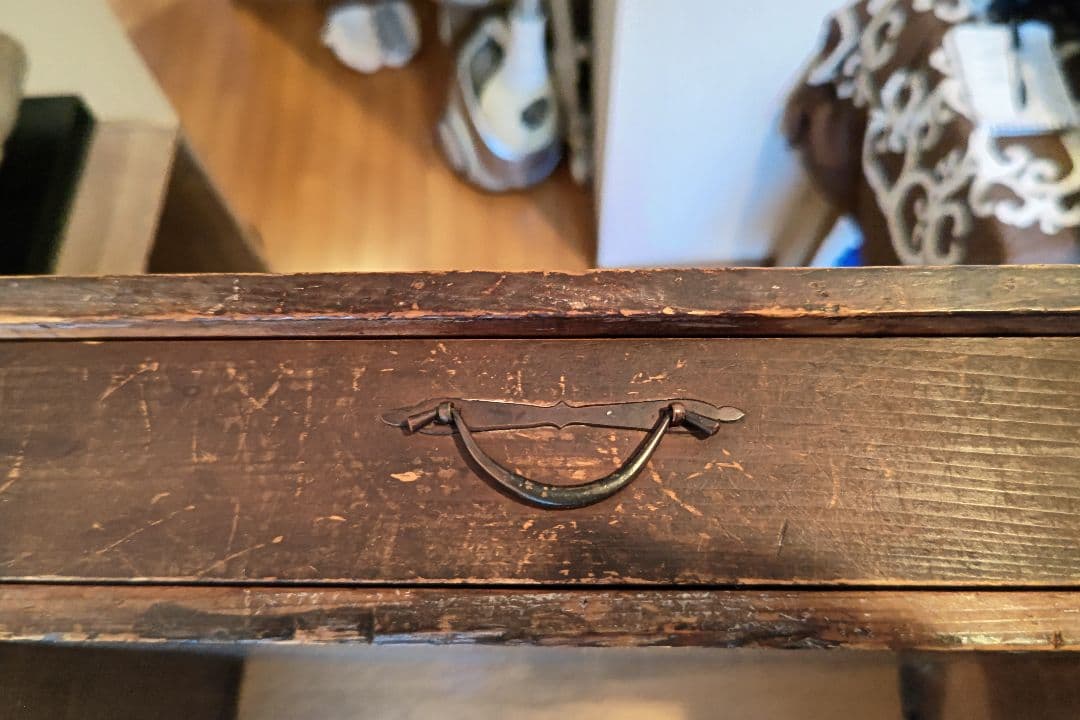 昭和初期の木製の小机、アンティーク