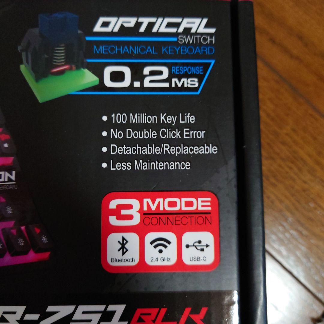 NUZZON KR-751BLK ワイヤレスメカニカルキーボード