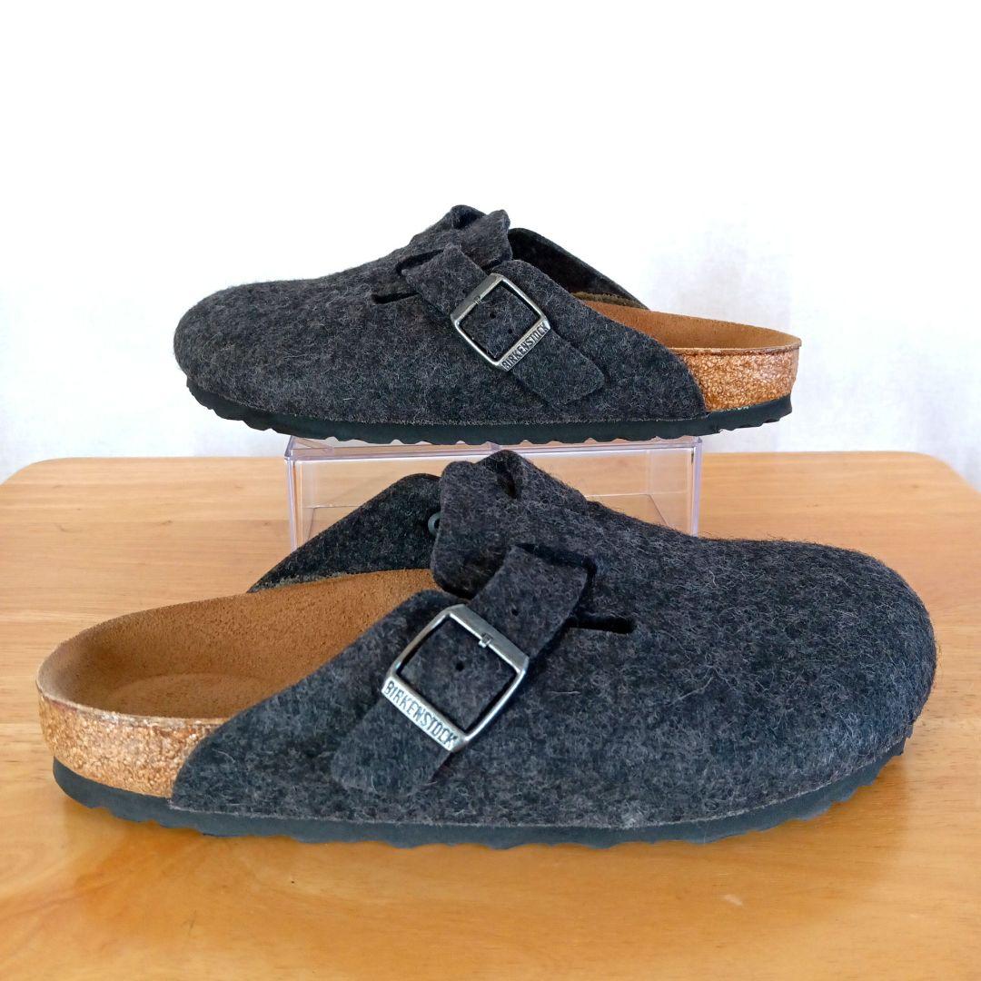 極美品◆ビルケンシュトック　ボストン　フェルト　38　BIRKENSTOCK