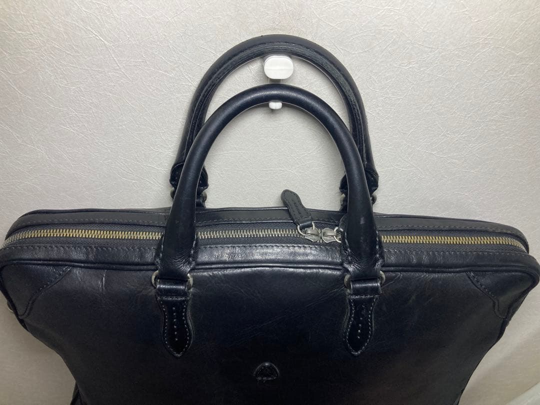 【美品】fujitaka『JADE LEATHER』ビジネスバッグ 黒