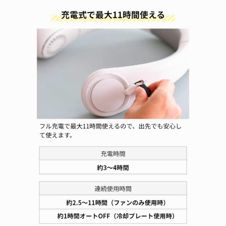 エレス 高級ネックファン IF-COIC25　爽快　ミントカラー