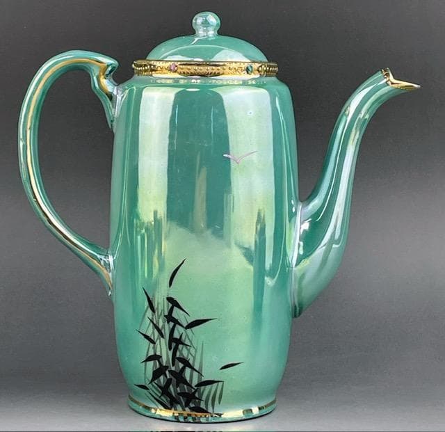 【希少】オールドニッポン ジュエル ティーセット ラスター彩 フライングスワン