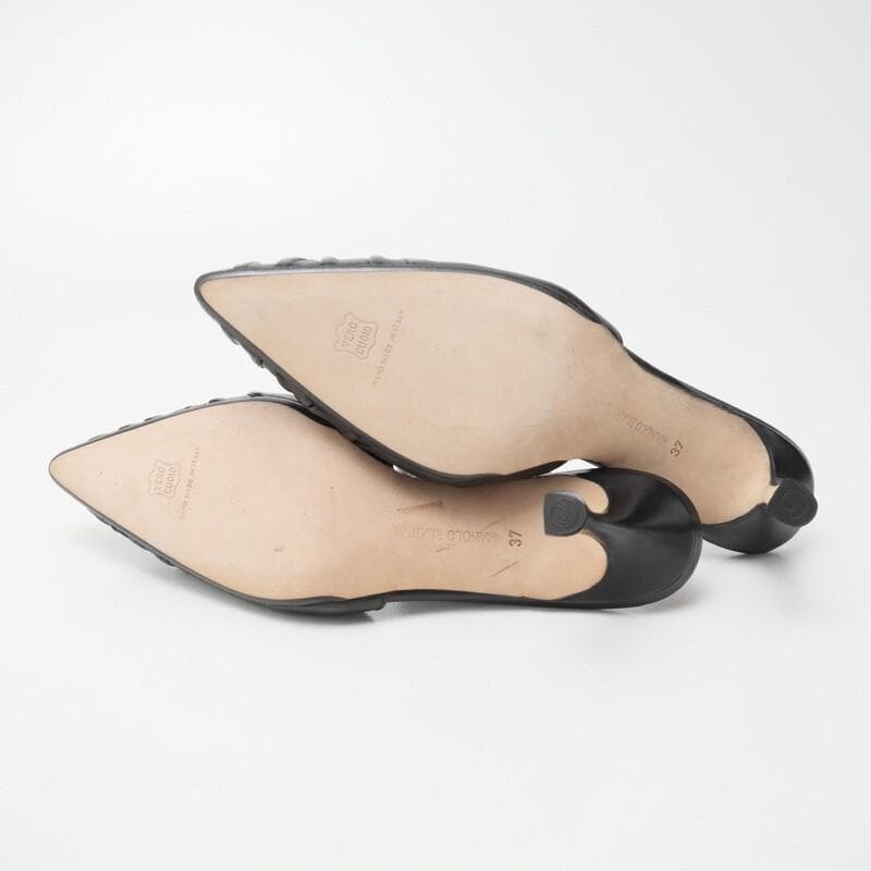 未使用 マノロブラニク ミュール ポインテッドトゥ 37 23.5cm相当