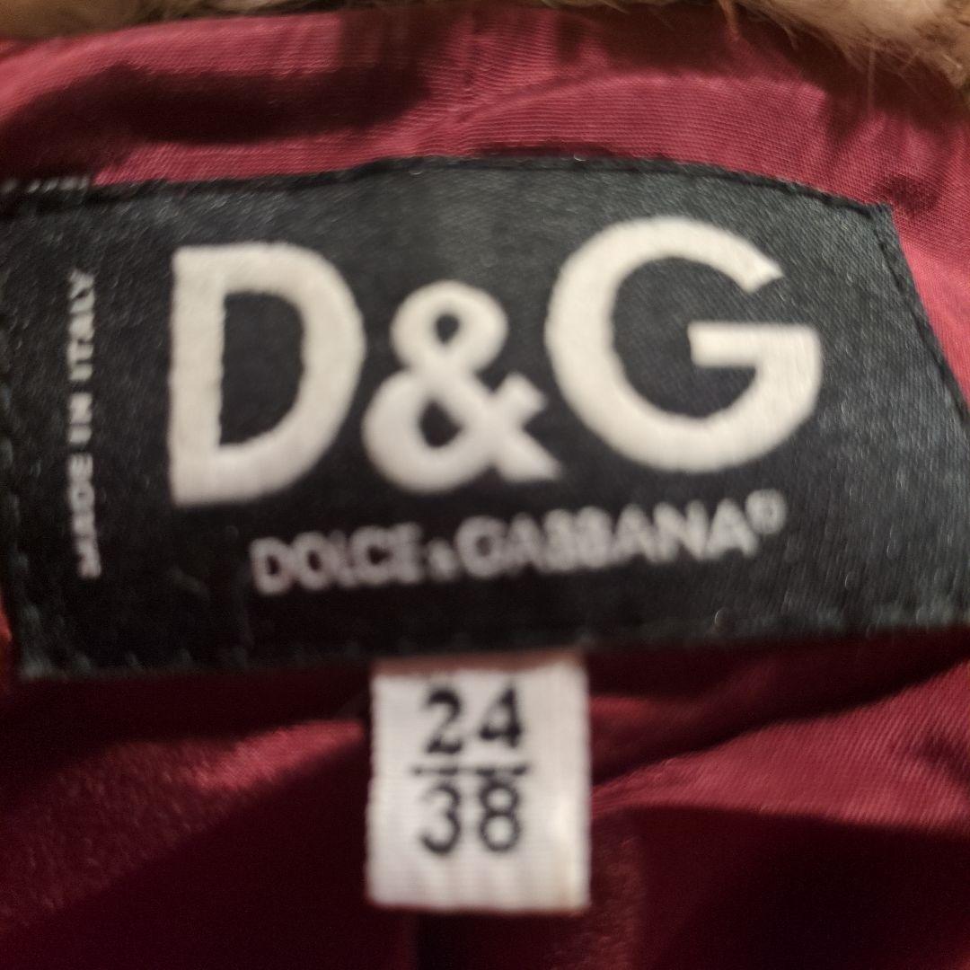 ドルガバジャケットロングヘアラビットファー襟