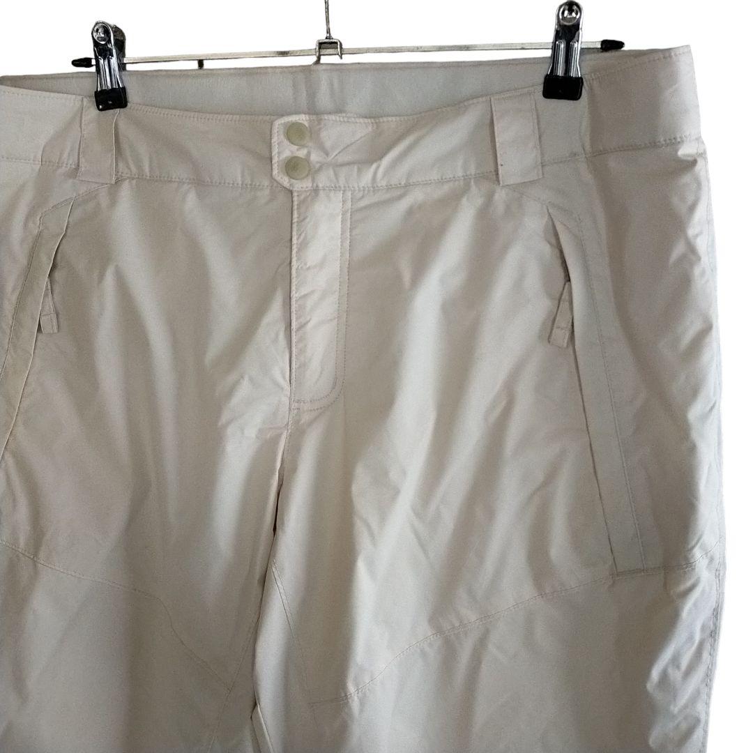 【高機能】Columbia ウォータープルーフ スノーパンツ パンツ 白 XL