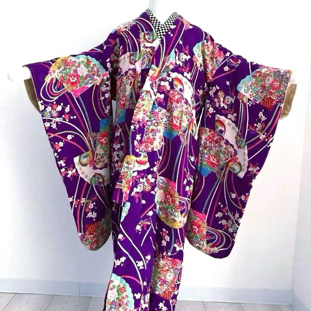 アンティーク着物　子供用　七五三 大正ロマン　正絹　女の子　No.50