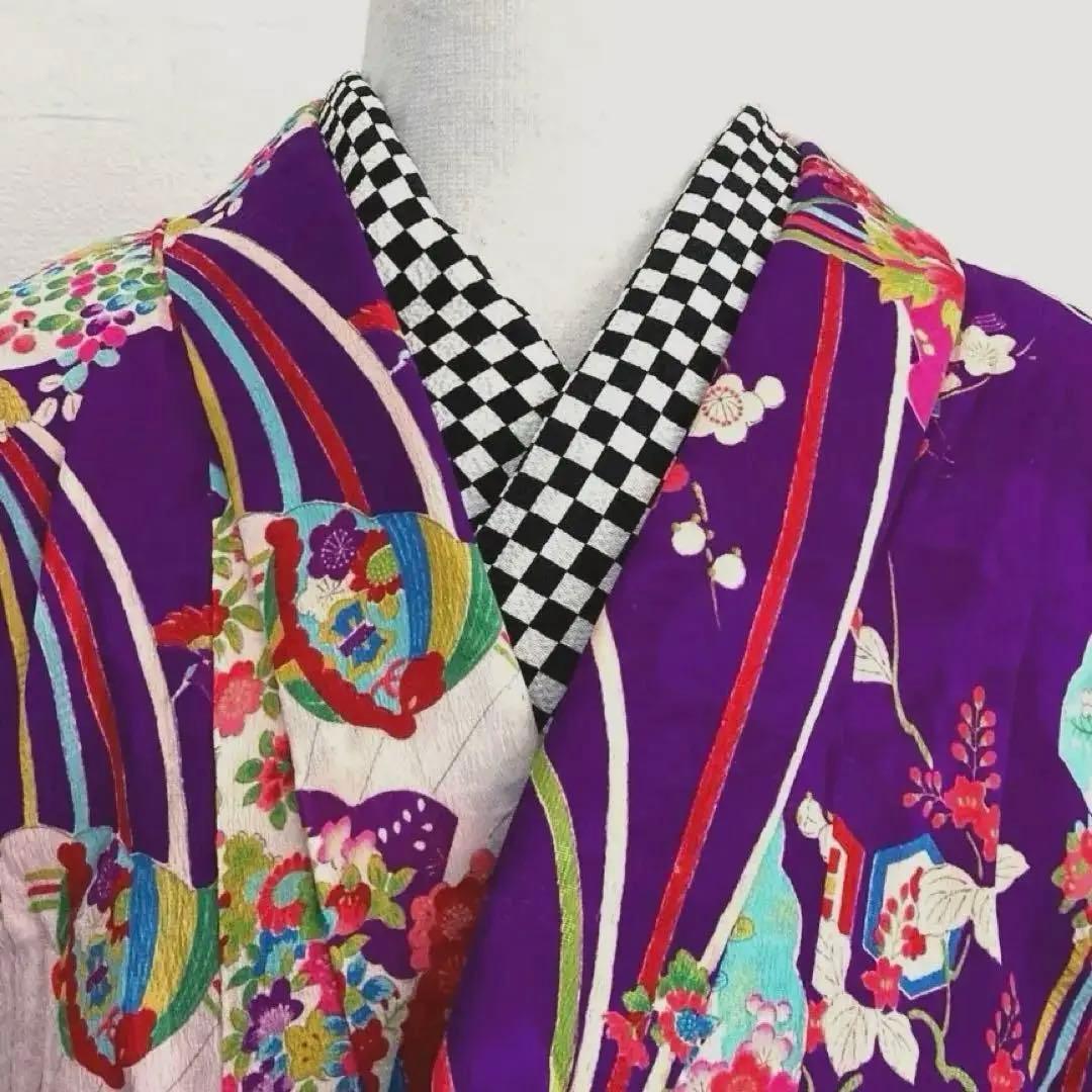 アンティーク着物　子供用　七五三 大正ロマン　正絹　女の子　No.50