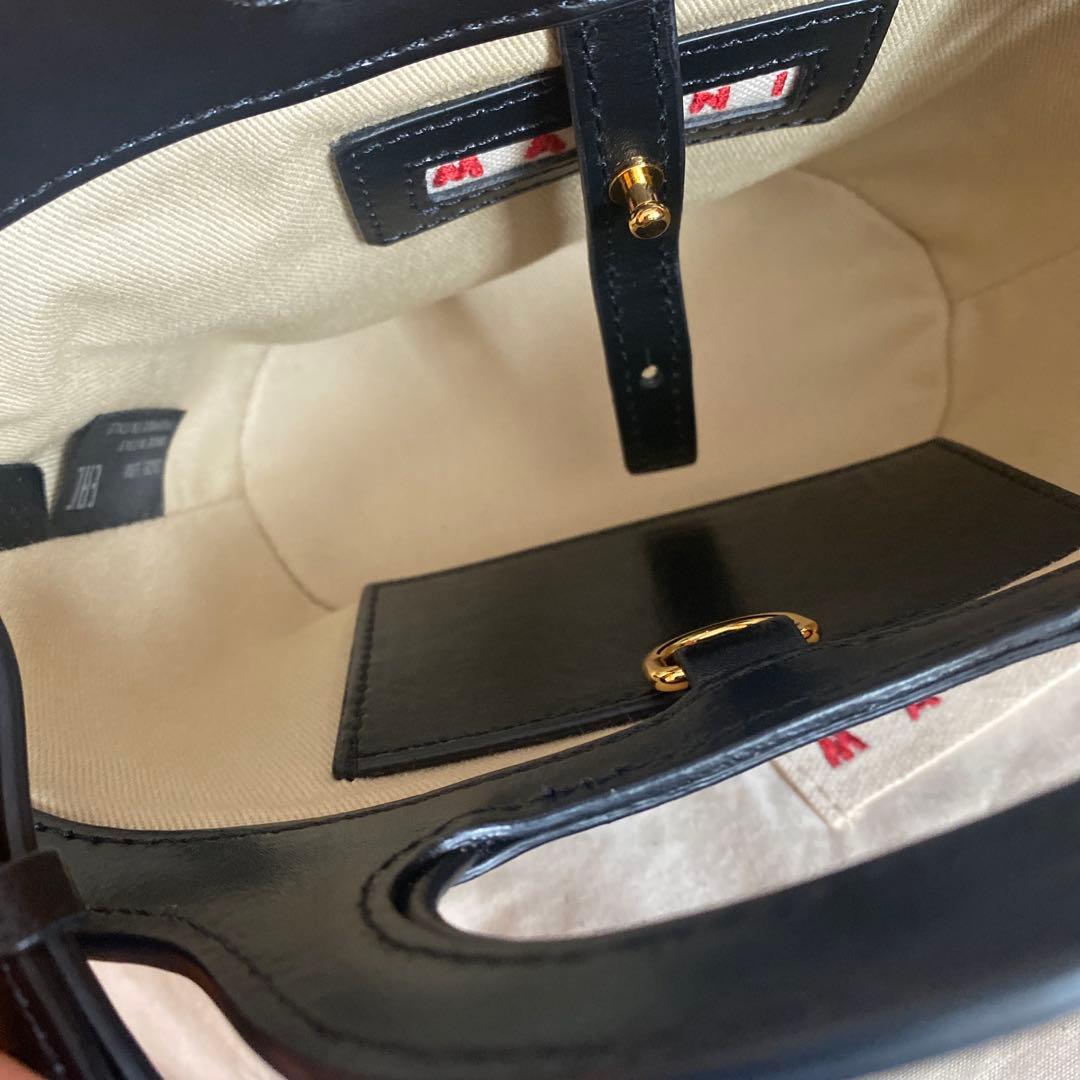 お値下げ MARNI かごバッグ トロピカリア マイクロ ブラック 黒