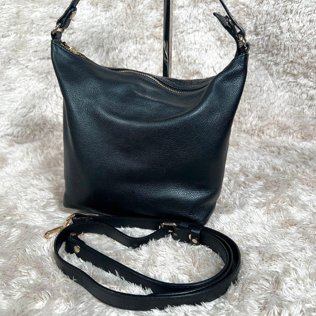 ラシット　ソフトレザー　2way シンプルショルダーバッグ