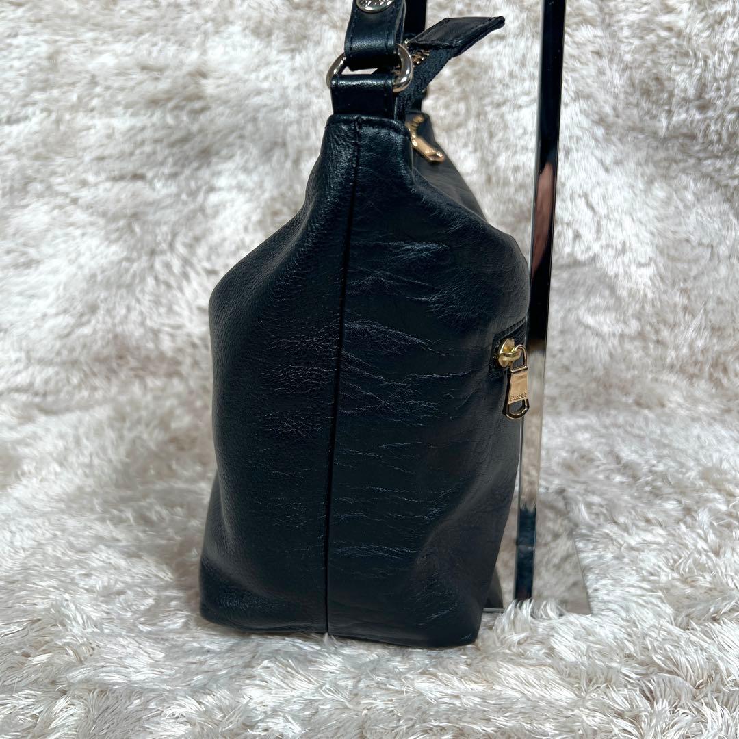 ラシット　ソフトレザー　2way シンプルショルダーバッグ