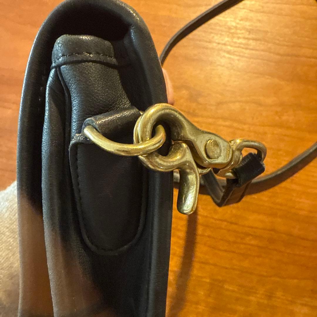 COACH オールドコーチ　黒 レザー ショルダーバッグ 美品