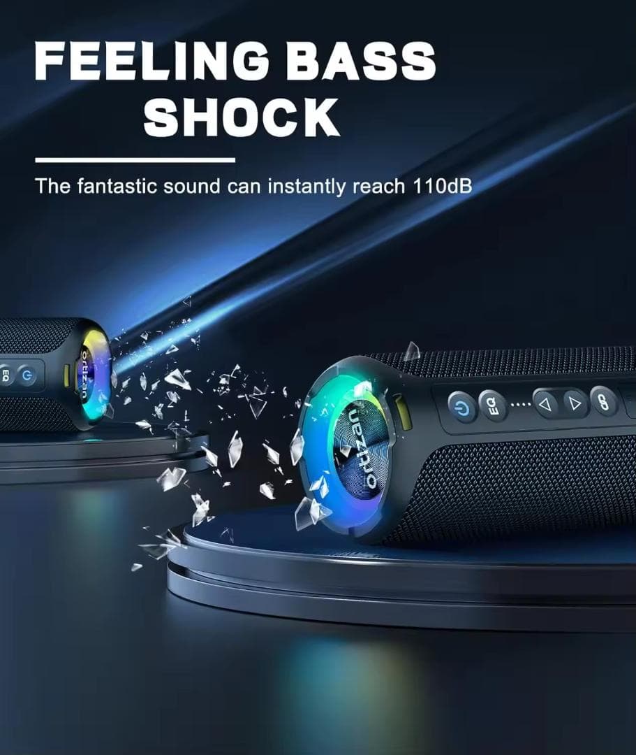 Ortizan X8 Pro 40W Bluetoothスピーカー LED防水