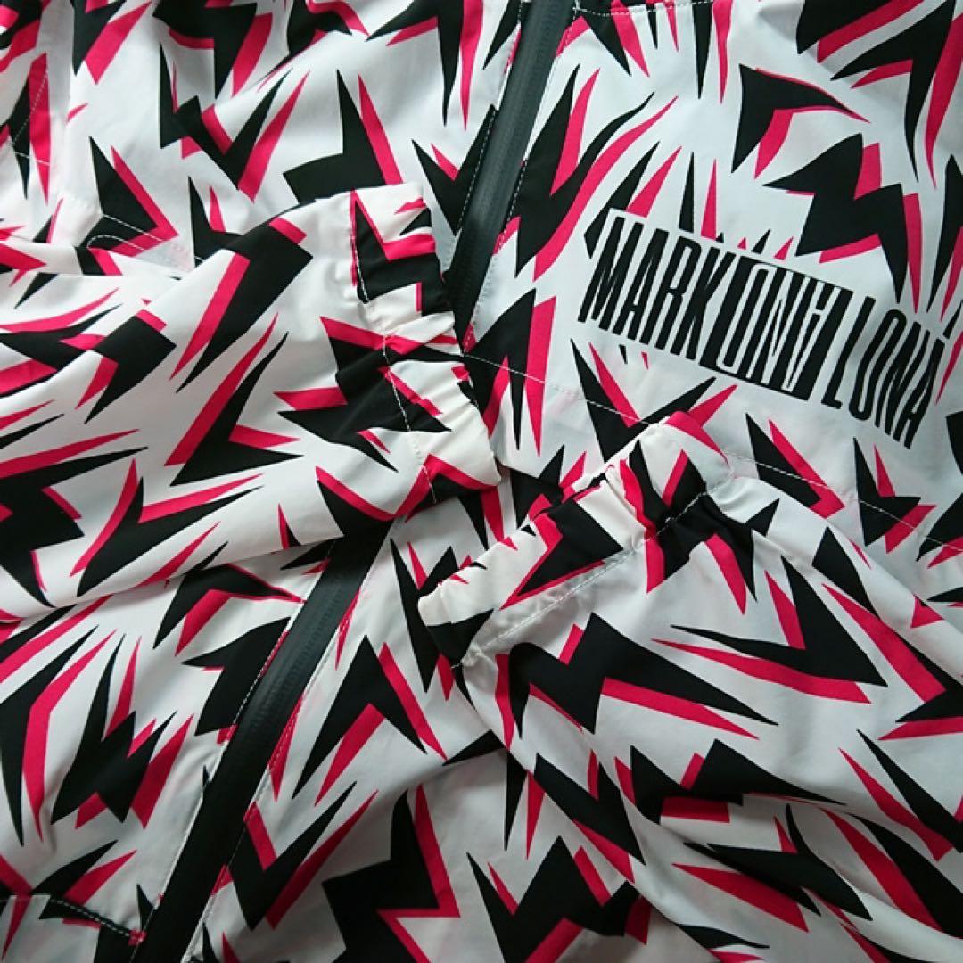 【美品】 マークアンドロナ ナイロンジャケット 総柄 パーカー ゴルフウェア