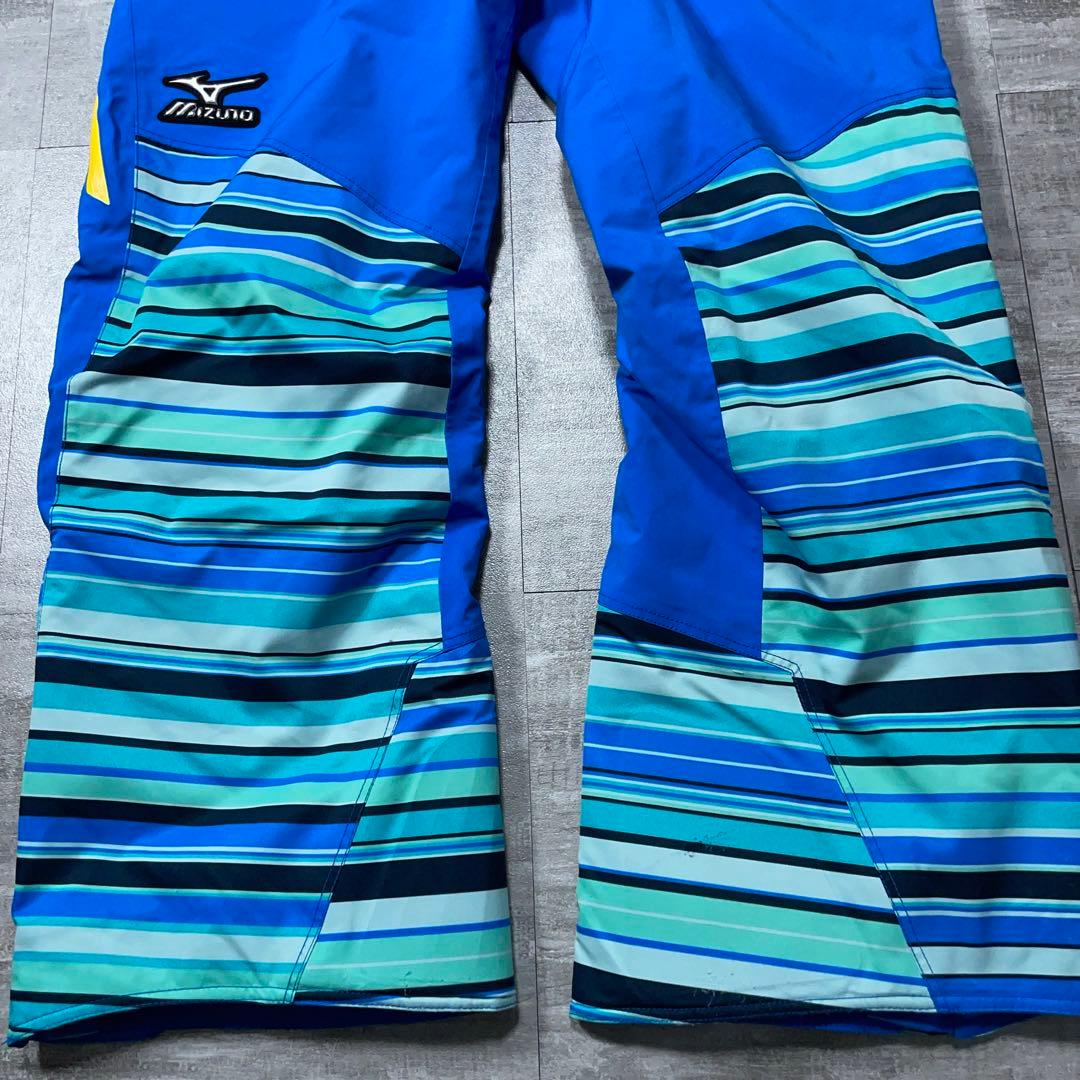 ハイエンド MATEモデル MIZUNO ミズノ スキーウェア メンズL 青