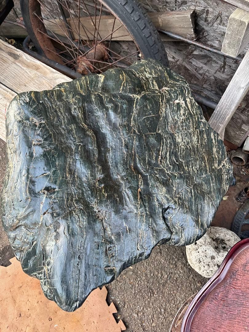 神居古潭石、神居古潭山波石、水石 水石展示会用、特大古潭山波石、初心石