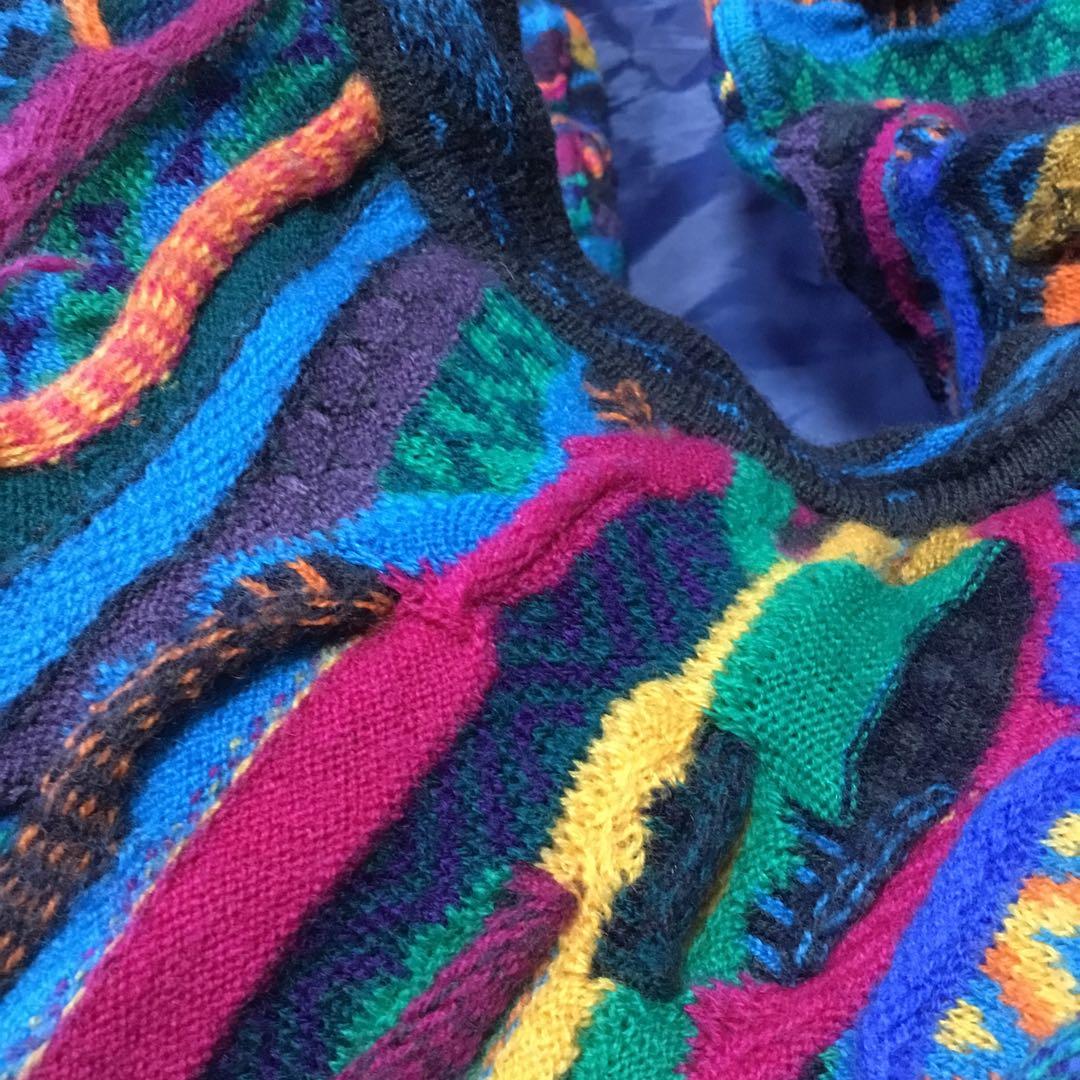 COOGI 多色ストライプ ニット オーストラリア　3Dニット