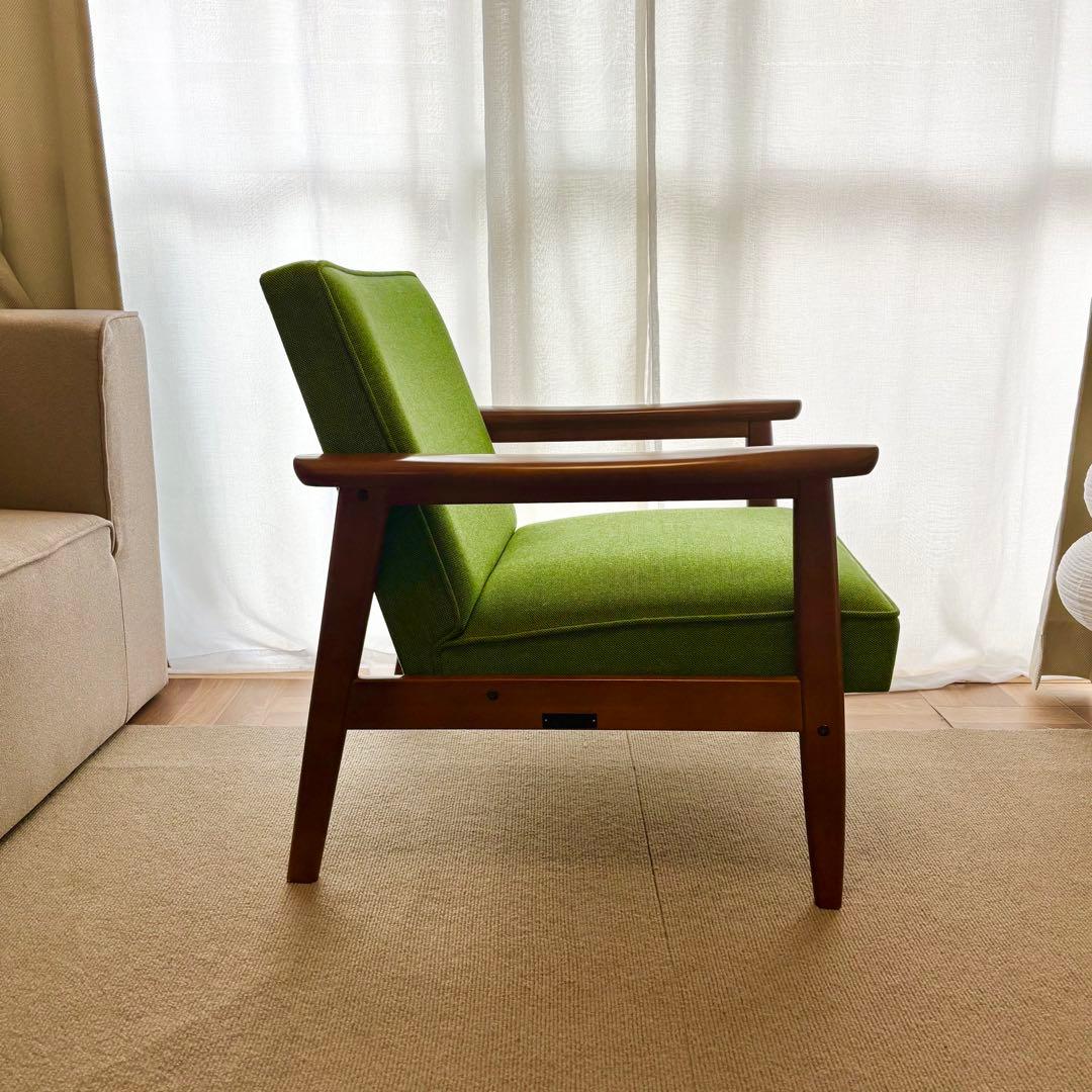 カリモク 60 Kチェア　1人掛け　シングル　ソファ　タープグリーン　緑